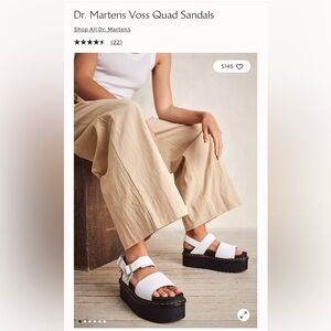 Dr. Martens White Voss Quad Sandal ! US L 5• Sold on Free People Website